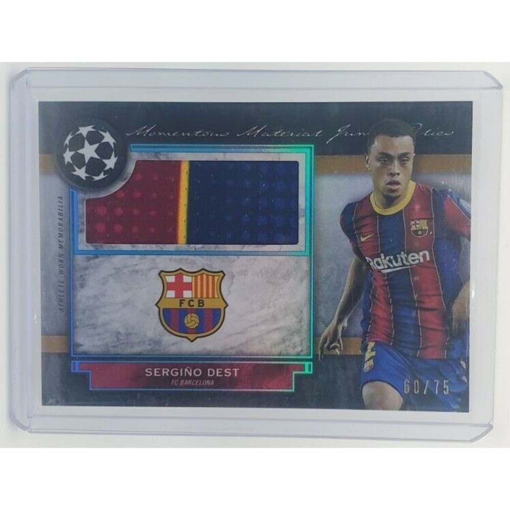 2020-21 Topps Museum CL Momentous Material Jumbo Patch - Sergino Dest 60/75